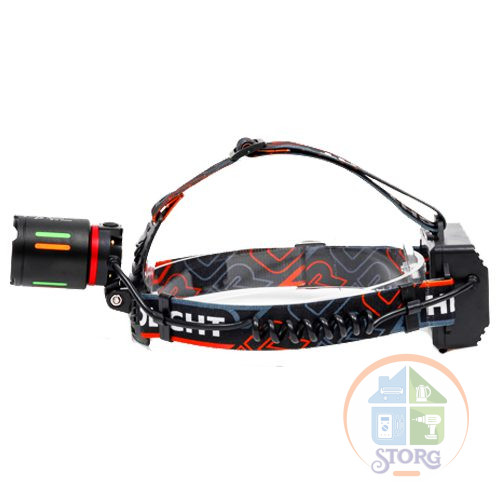 Налобный фонарь Лазерный диод 22w ИСКРА IR-T62, 1 Режим свечения, 3 Аккумулятора