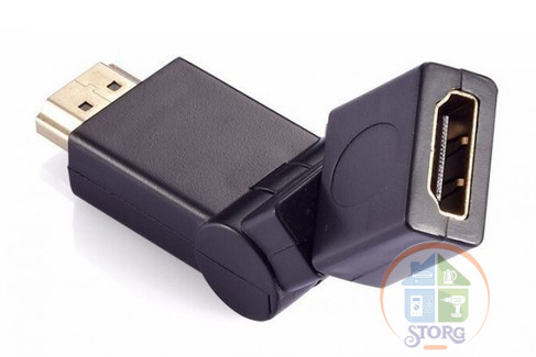 Переходник HDMI M/F поворотный 360°