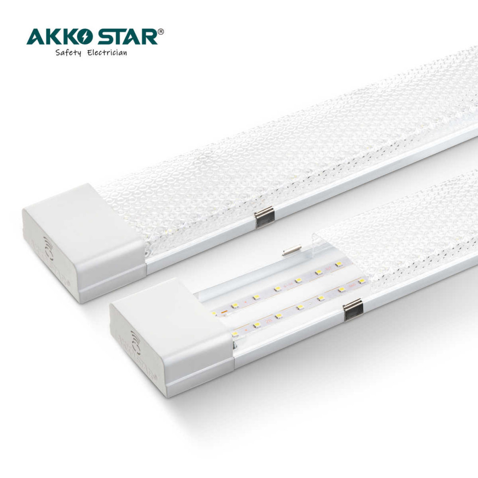 Светильник линейный светодиодный AKKOSTAR T12-100W/8000lm призма (6500K) 1200мм