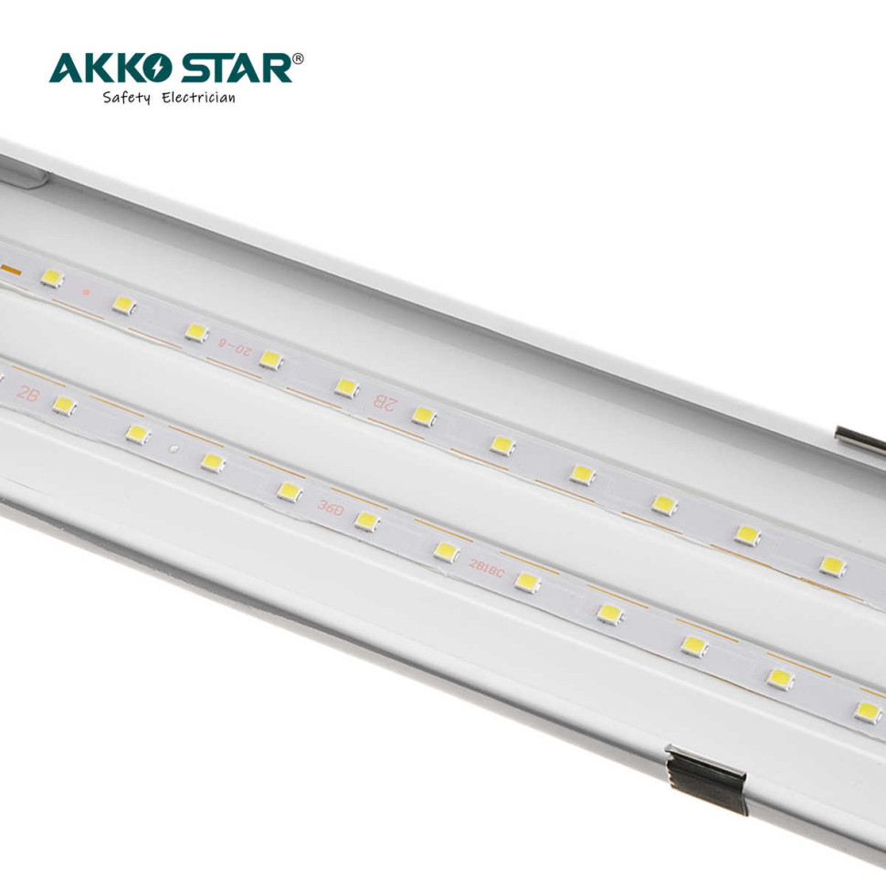 Светильник линейный светодиодный AKKOSTAR T12-100W/8000lm призма (6500K) 1200мм