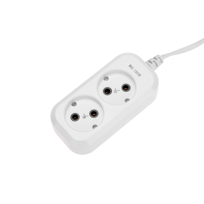 Сетевой удлинитель PROconnect, 2 гнезда, 3м, 2х0,75мм, б/з, белый