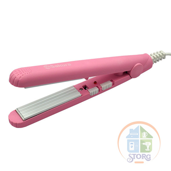 Щипцы-гофре SAKURA SA-4521P, 17Вт, керам.покрытие, пластины гофре 90х15 мм