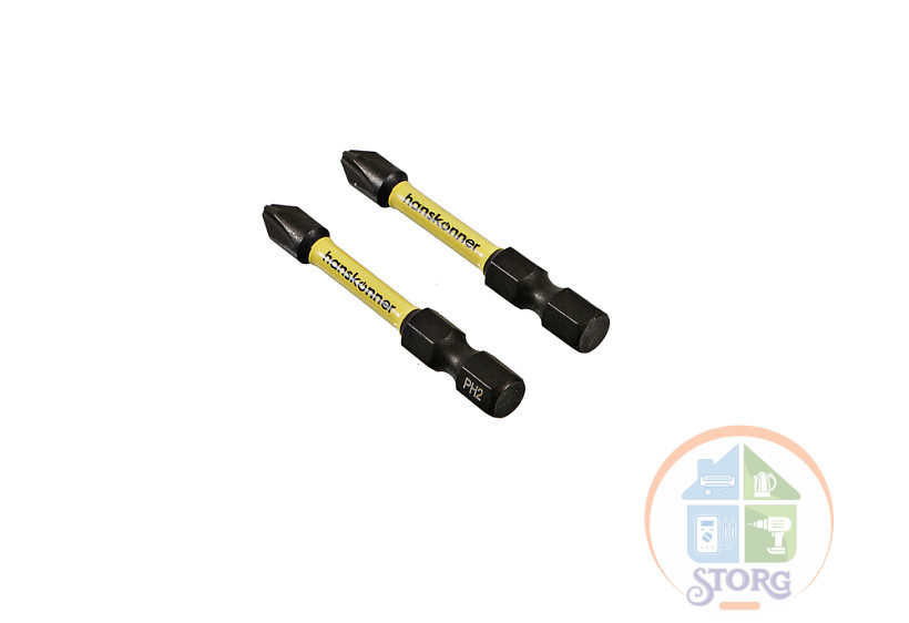 Биты Hanskonner ImpactPower HPH2-50-2T, PH2x50мм, торсионные, 2шт