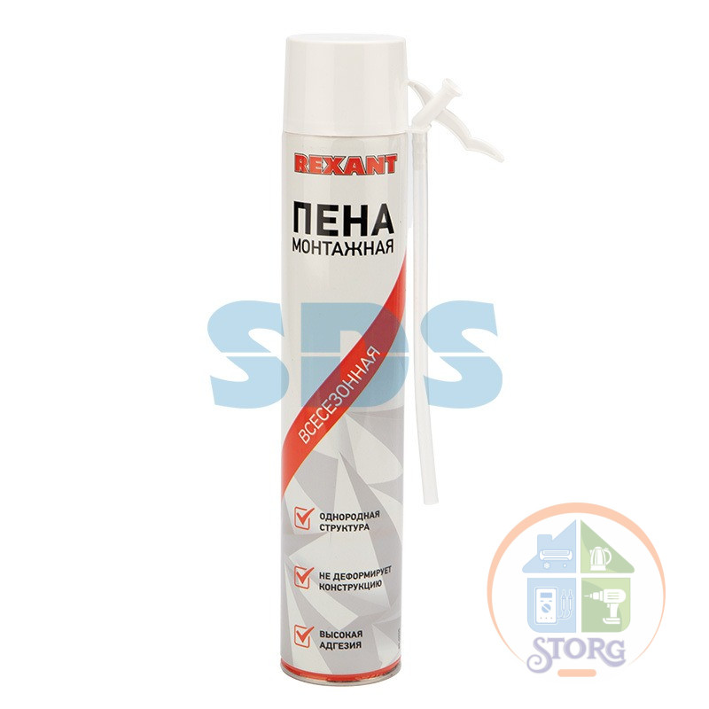 Пена монтажная всесезонная  с трубочкой 50 л REXANT