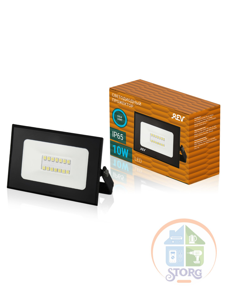 Прожектор Ultra Slim 10W, 6500К, 230В, IP65, REV