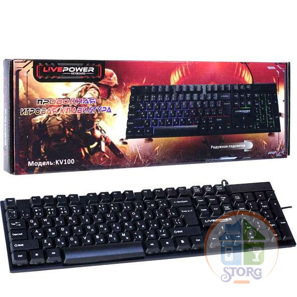 Проводная клавиатура Live-Power KV100 Игровая RGB подсветка