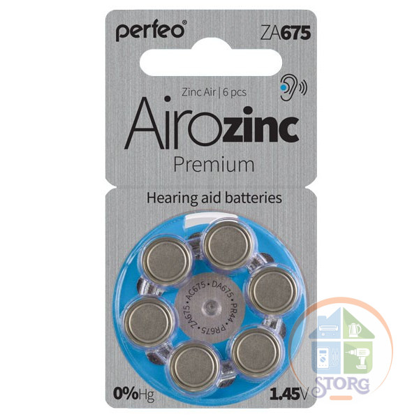 Элемент питания Perfeo ZA675/6BL Airozinc Premium