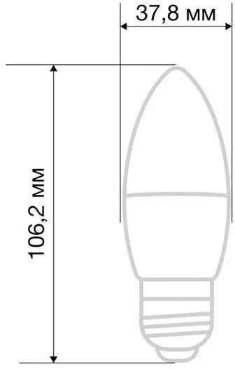 Светодиодная лампа REXANT "Свеча" CN35 E27 11.5W, 6500K, 1093лм, холодный свет