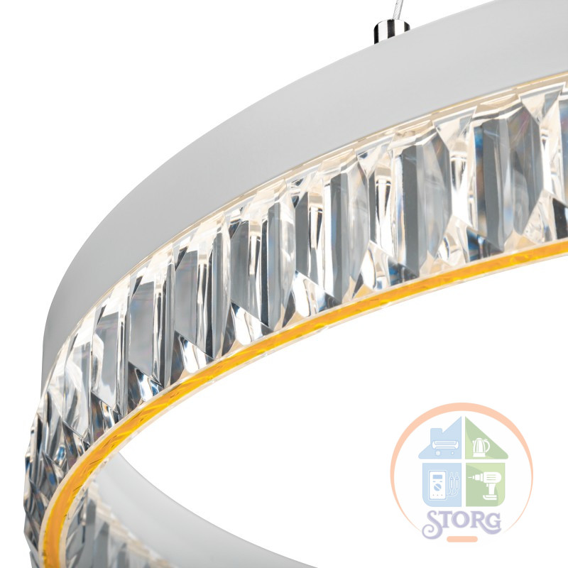 Люстра потолочная LED димм LUCIDO ДУ 3 реж O500х1000 60Вт 2550К/3350К/4550К 18м2,бел,52934 1 Ritter
