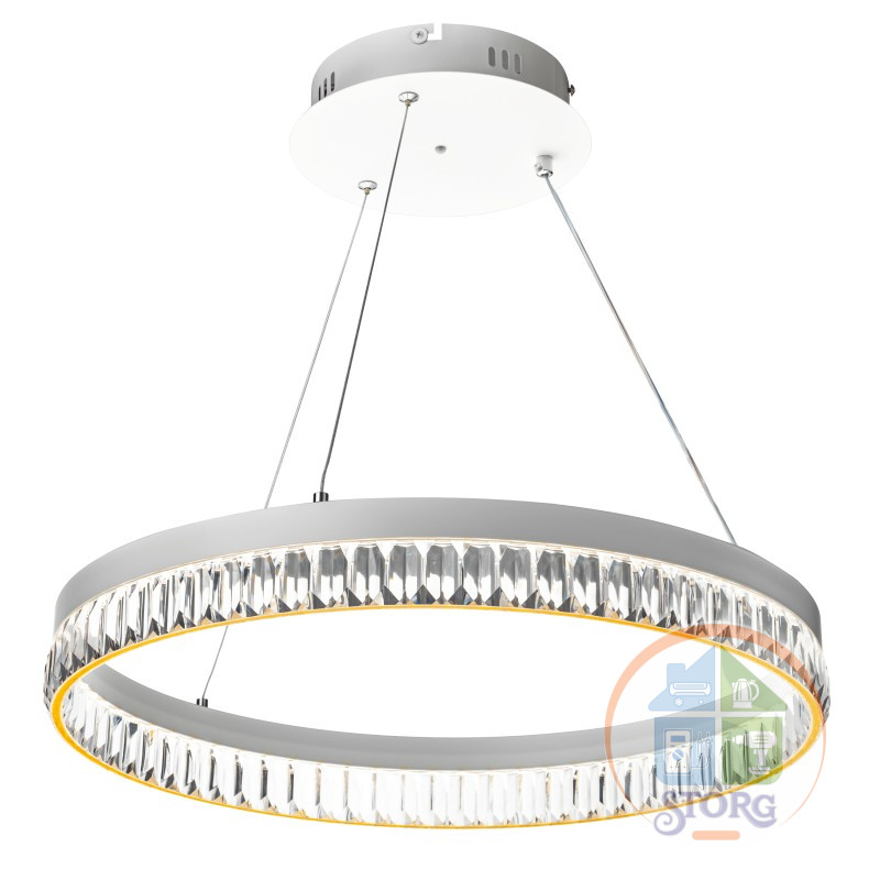 Люстра потолочная LED димм LUCIDO ДУ 3 реж O500х1000 60Вт 2550К/3350К/4550К 18м2,бел,52934 1 Ritter