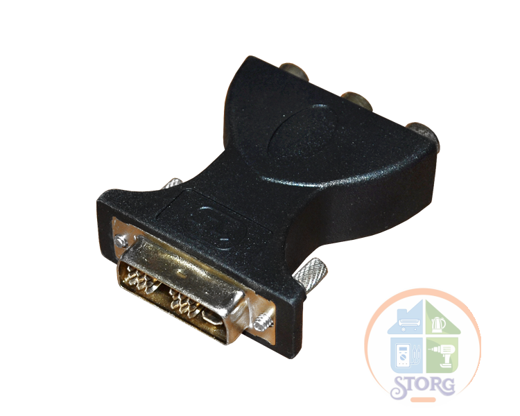 ПЕРЕХОДНИК  шт.DVI - 3гн.RCA  GOLD  REXANT