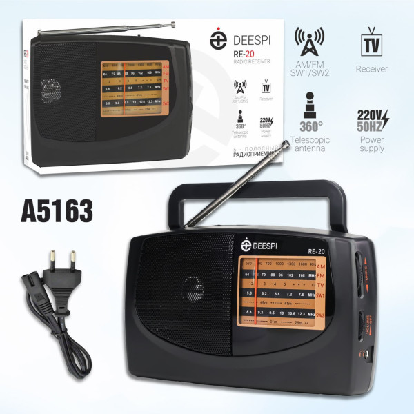 Радиоприемник Deespi RE-20/308 AM/FM/SW1-2/TV ( KIPO MR-308AC )