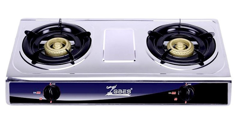 Плита газовая ПГБН G-BEST 2конф.нерж.корпус пъезоподжиг ( 3,4Квт 70х35х9.0см) A-1381/3342