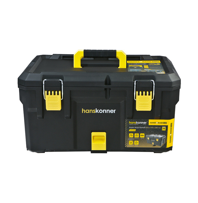 Ящик модульный размер "M" Hanskonner HSP280, система хранения HANSTORAGE PLUS, 525x373x280мм