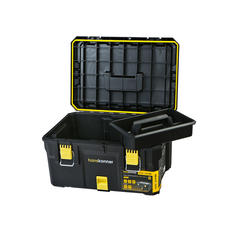 Ящик модульный размер "M" Hanskonner HSP280, система хранения HANSTORAGE PLUS, 525x373x280мм