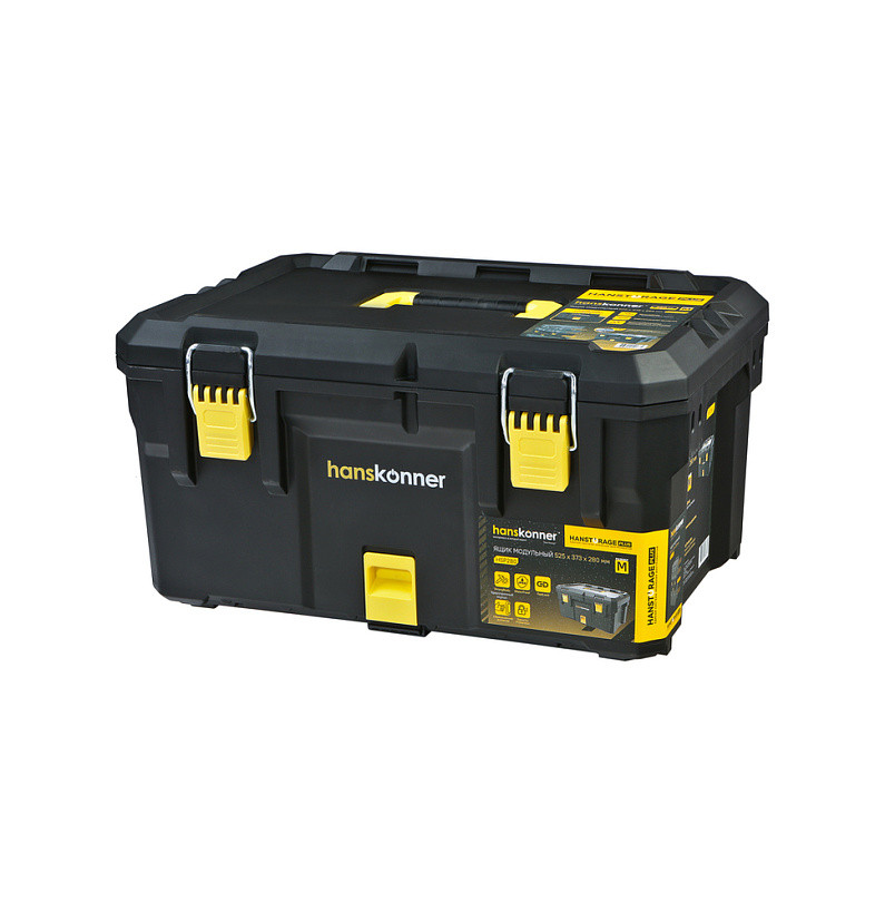 Ящик модульный размер "M" Hanskonner HSP280, система хранения HANSTORAGE PLUS, 525x373x280мм