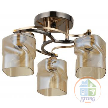 Люстра потолочная ROYAL MODERN 117/3 3хЕ27, 440х440х240мм, золото, Ritter