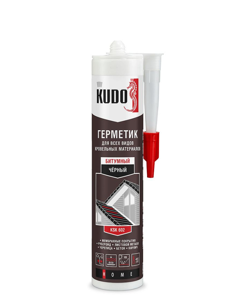 Герметик KUDO KSK-602 битумный для кровли чёрный 280 мл