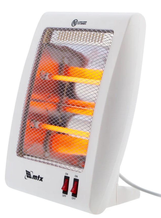 Обогреватель инфракрасный MTX IQH-800, Белый, кварцевый, 800 Вт, 8 м2