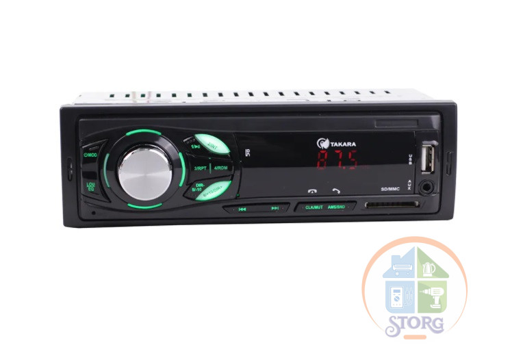 Автомагнитола TAKARA TFP-T60BT (Green) 4*45 Вт, Bluetooth,USB, AUX,SD,MP3
