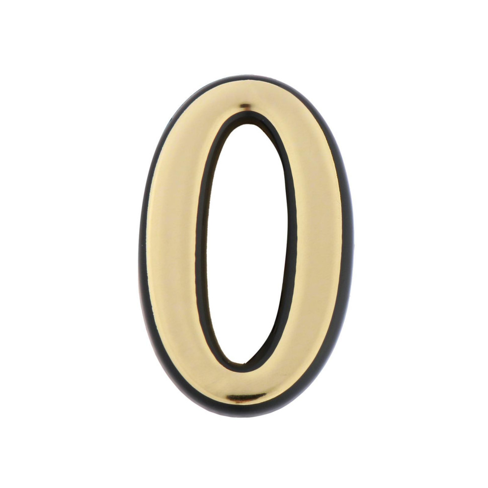 Цифра дверная "0" ТУНДРА, пластиковая, цвет золото, 1 шт. 5206104