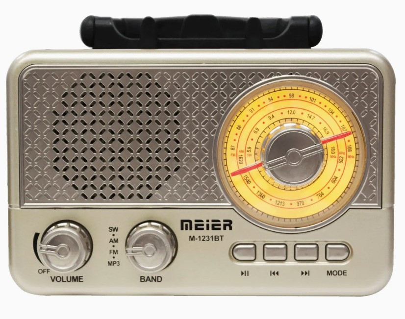 Радиоприемник MAIER M-1231BT USB/TF/Bluetooth/FM, Retro Classic Vintage, 18650 (1200 мач)