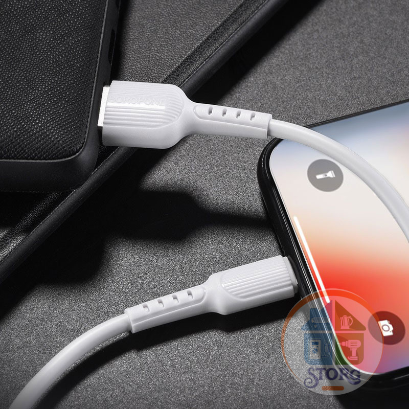 Кабель USB Borofone BX16 Easy  Lightning 1000mm (white)