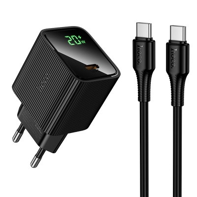 СЗУ HOCO CS82A Type-C/Type-C 20 Вт (PD/QC/FCC/AFC) Black СЗУ HOCO CS82A Type-C/Type-C 20 Вт (PD/QC/FCC/AFC) Black