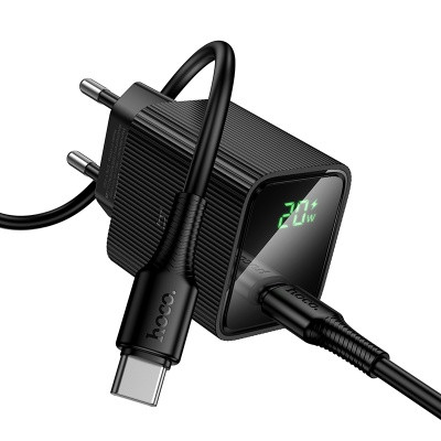СЗУ HOCO CS82A Type-C/Type-C 20 Вт (PD/QC/FCC/AFC) Black СЗУ HOCO CS82A Type-C/Type-C 20 Вт (PD/QC/FCC/AFC) Black