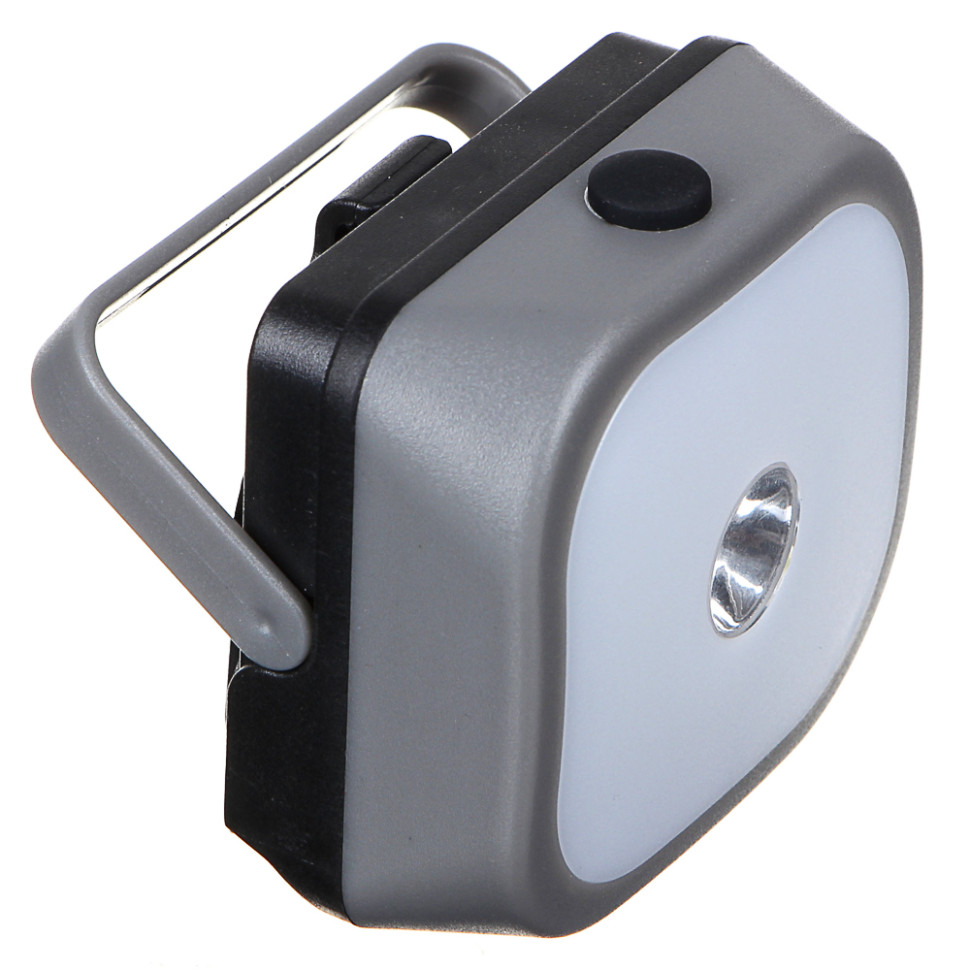 Фонарь налобный ЧИНГИСХАН, с крепежом на велосипед, 1 COB + 12 SMD, 2 Вт, 3xAAA, 6x6,5х4см, пластик