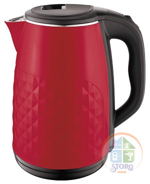 Чайник электрический SAKURA SA-2165BR (Черный/Красный; Объем 2.5л; Мощность 1800Вт;Пластиковый;Диск)