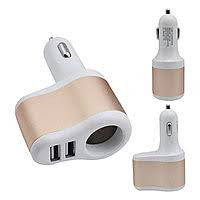 АЗУ Hoco UC206 Rapid charger 2USB with lighter (white)