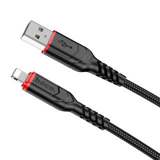 Дата-кабель HOCO X59 Victory charging data cable, Lightning, 2м, (Черный)