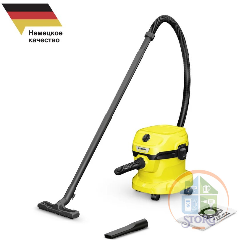 Хозяйственный пылесос KARCHER WD 2 Plus V-12/4/18 1.628-000.0 1000 Вт, 12л