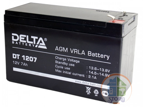 Аккумулятор DELTA  AGM-DT 1207 12v 7A (151х65х102)