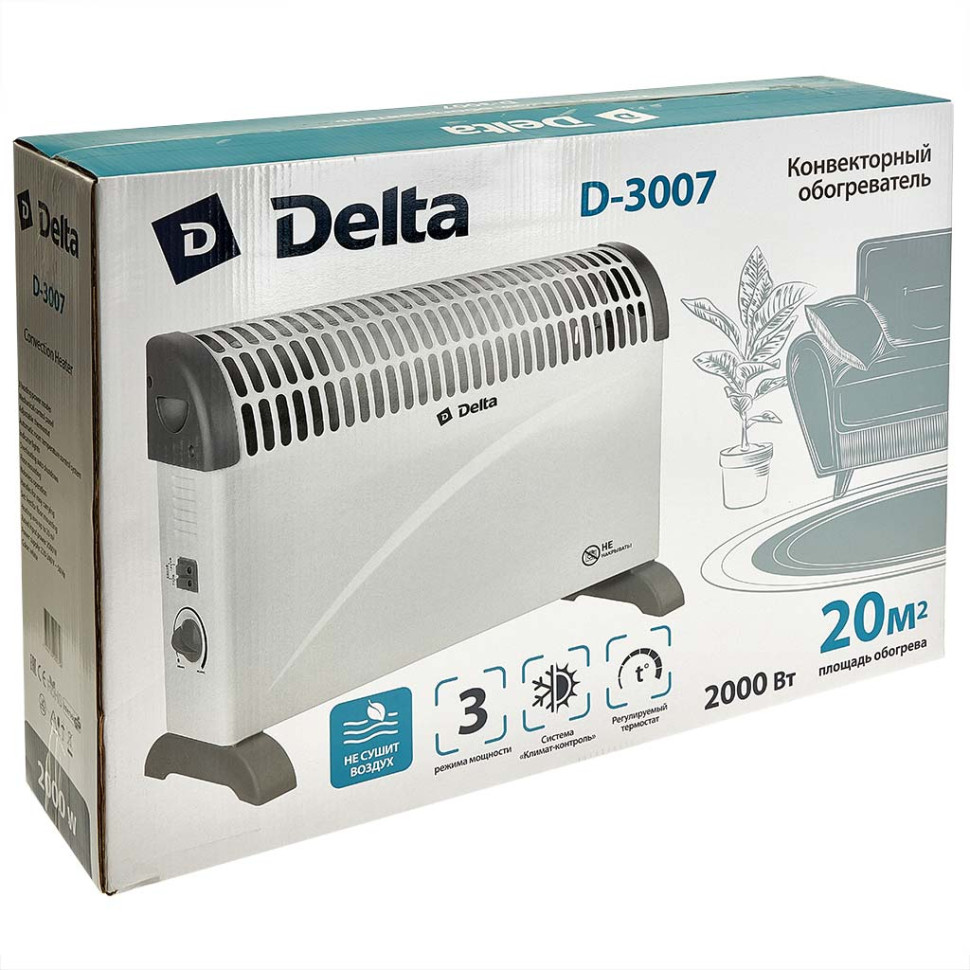 Обогреватель конвекторный DELTA D-3007 2000Вт (1)