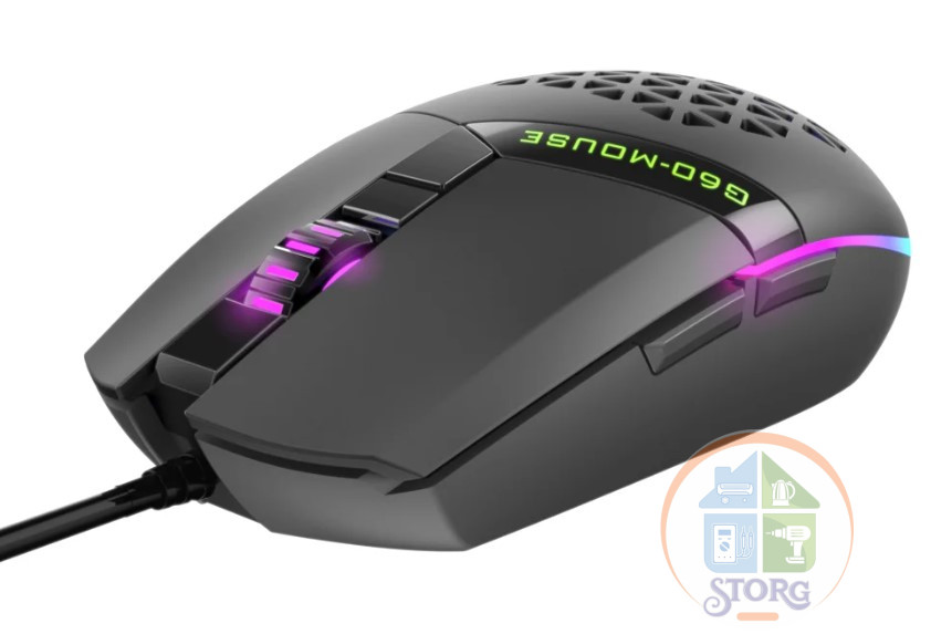 Perfeo мышь оптич. "RANDOM", 6 кн, USB, GAME DESIGN, 7 цв. LED подсветка, 1200-3200 DPI