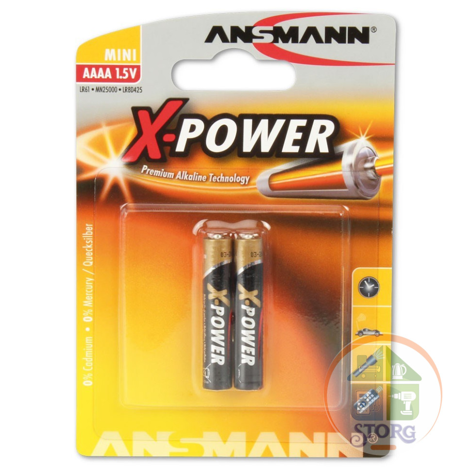 Элемент питания ANSMANN X-POWER 1510-0005 AAAA  BL2