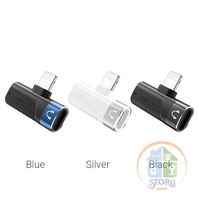 Адаптер BOROFONE BV14 Dual Lightning digital audio converter (silver)