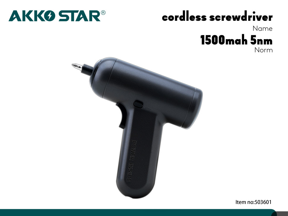 Аккумуляторная отвертка AKKOSTAR высокоэффективная 3.7V/1500mah 5N/мин