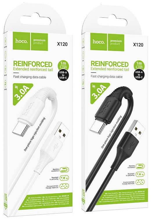 USB кабель Hoco X120 Type-C, 1м (black) 3.0A