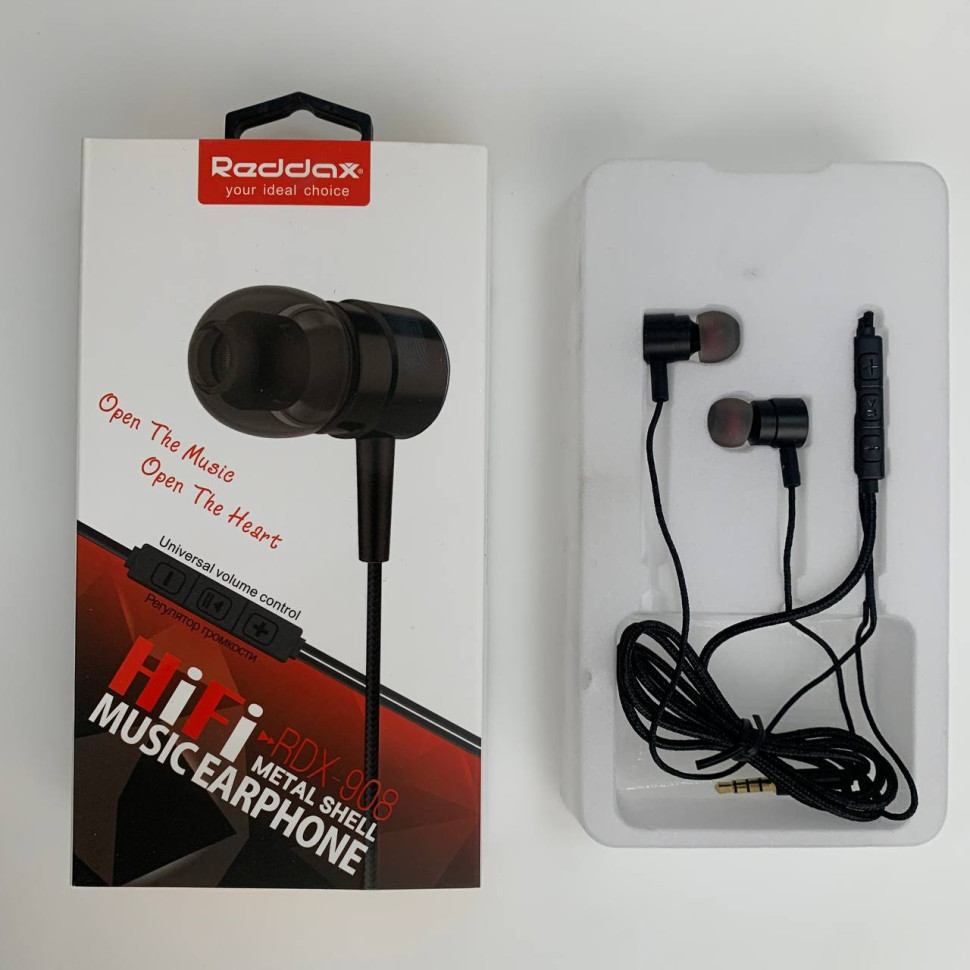 Вакуумные внутриканальные наушники Reddax RDX-908 черный