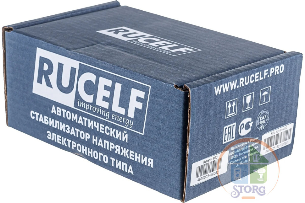 Стабилизатор напряжения релейный RUCELF КОТЕЛ-400 (400Вт, 130-265В, 12 мес гарантия)