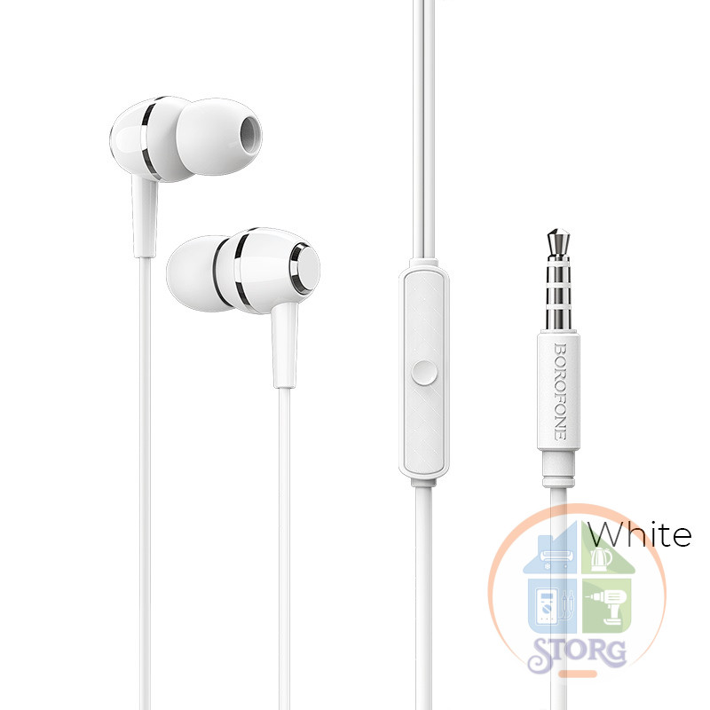 Наушники BOROFONE BM36 Acura Universal earphones with mic (white)