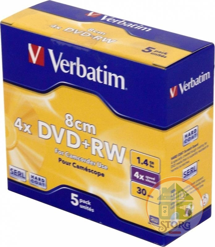 DVD+RW VERBATIM 8cm 1,4 GB 4x JC/5