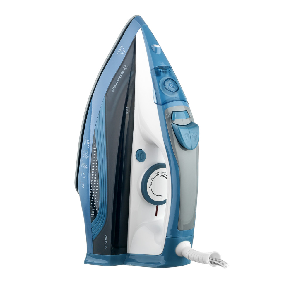 Утюг Brayer BR4002 синий/белый/черный, 2400 Вт, 25 г/мин, 140 г/мин, 360 мл