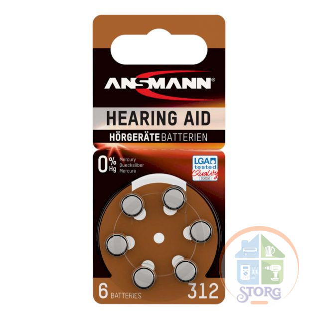 Элемент питания ANSMANN Zinc-Air 5013233 312 UK BL6
