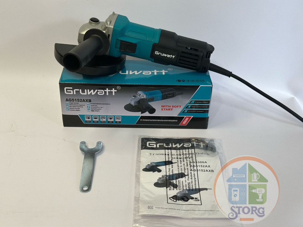 Машина угловая шлифовальная Gruwatt AG5152AXB, 125мм, 850 вт