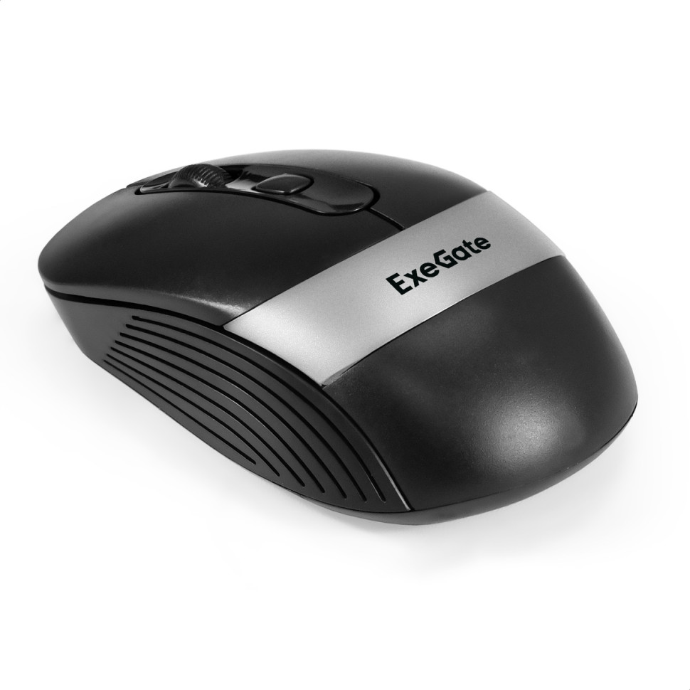 Мышь беспроводная ExeGate Professional Standard FG-10 Черный, 1200 dpi, радиоканал, USB, кнопки - 4