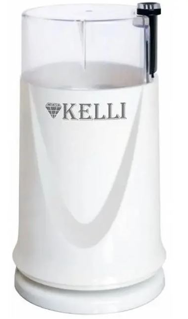Кофемолка KELLI KL-5112, белый, 300Вт, объем 70г, блокировка включения при снятой крышке